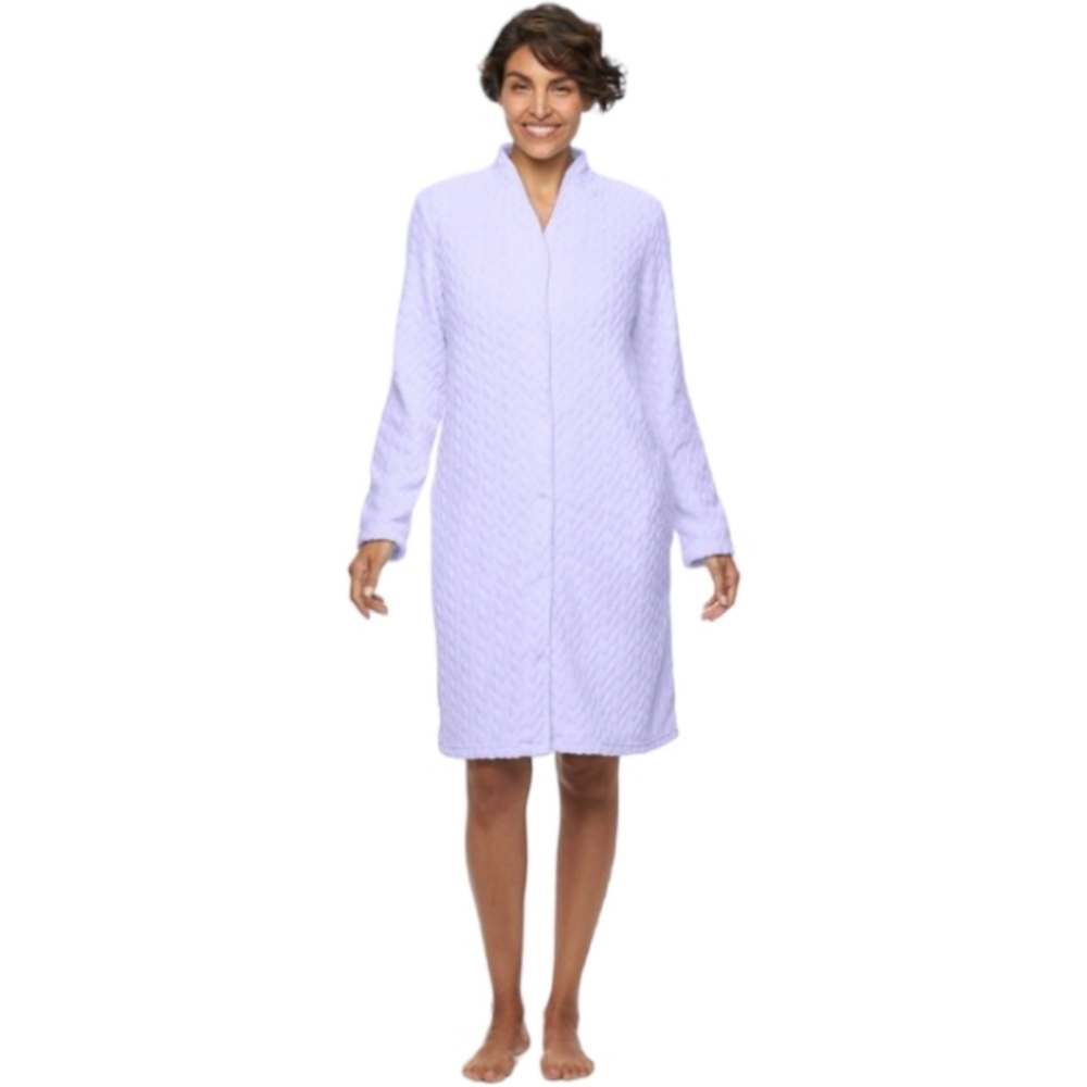 ❤️‍🔥Croft & Barrow Women's Large Soft Snap Duster Robe Light Lavender